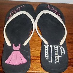 Worn flip flops